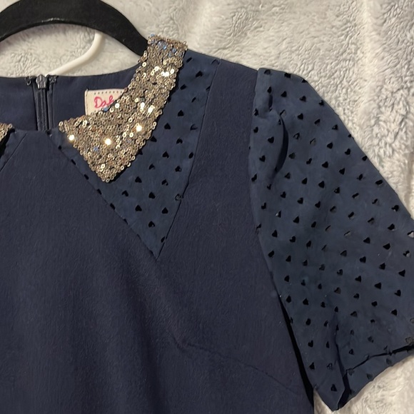 British boutique Navy blue mini dress - Picture 2 of 3